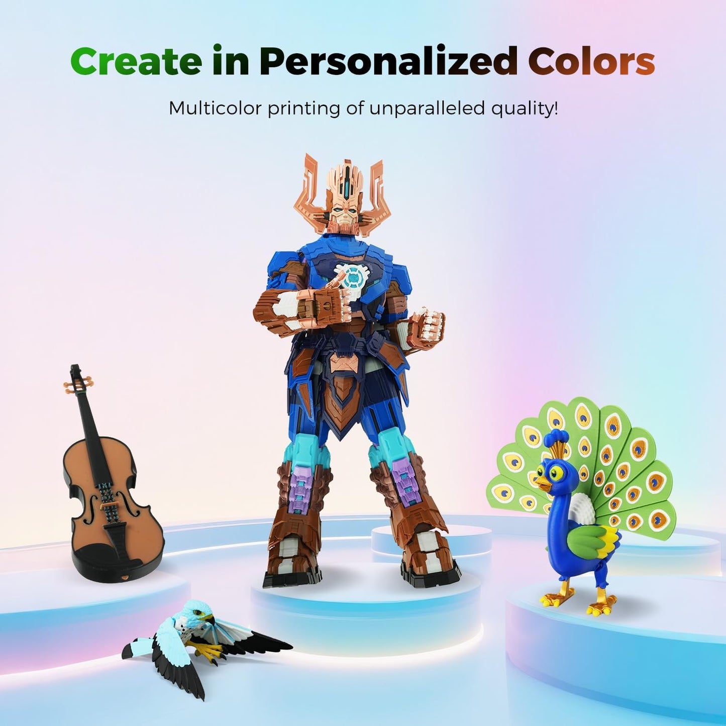 3D Printer AD5X W/O Filament, IFS Multi-Color Printing, Corexy 600Mm/S High Speed & Precision, Auto Calibration & Vibration Compensation, 300℃ Direct Drive Extruder Unleash Your Creativity