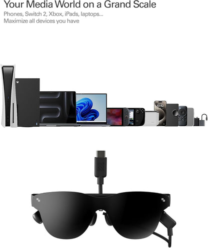 Air 4 Pro AR/XR Glasses - 201" HDR10 Video Display, Vision 4000 Chip, Audio by Bang & Olufsen, 3D Movies & Gaming Smart Glasses for Iphone 17,16,15/Android/Switch 2/Mac/Ps4/5-4 Pro
