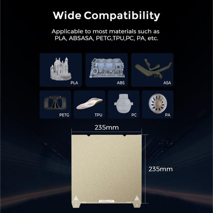 Official Ender 3 S1 Pro Original Build Plate, 235X235Mm Texture Surface PEI Sheet Magnetic Removable Flexible Spring Heat Resistance Bed Plate for Ender 3 V3 SE/KE, K1, Ender 3 S1, CR-10 SE