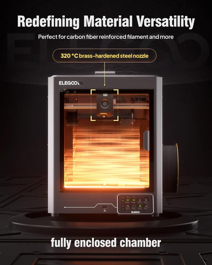 Centauri Carbon 3D Printer, Corexy 500Mm/S High Speed Printing with Auto Calibration, 320°C Nozzle and Built-In Camera, Ready to Print Out of the Box, 256X256X256Mm Printing Size