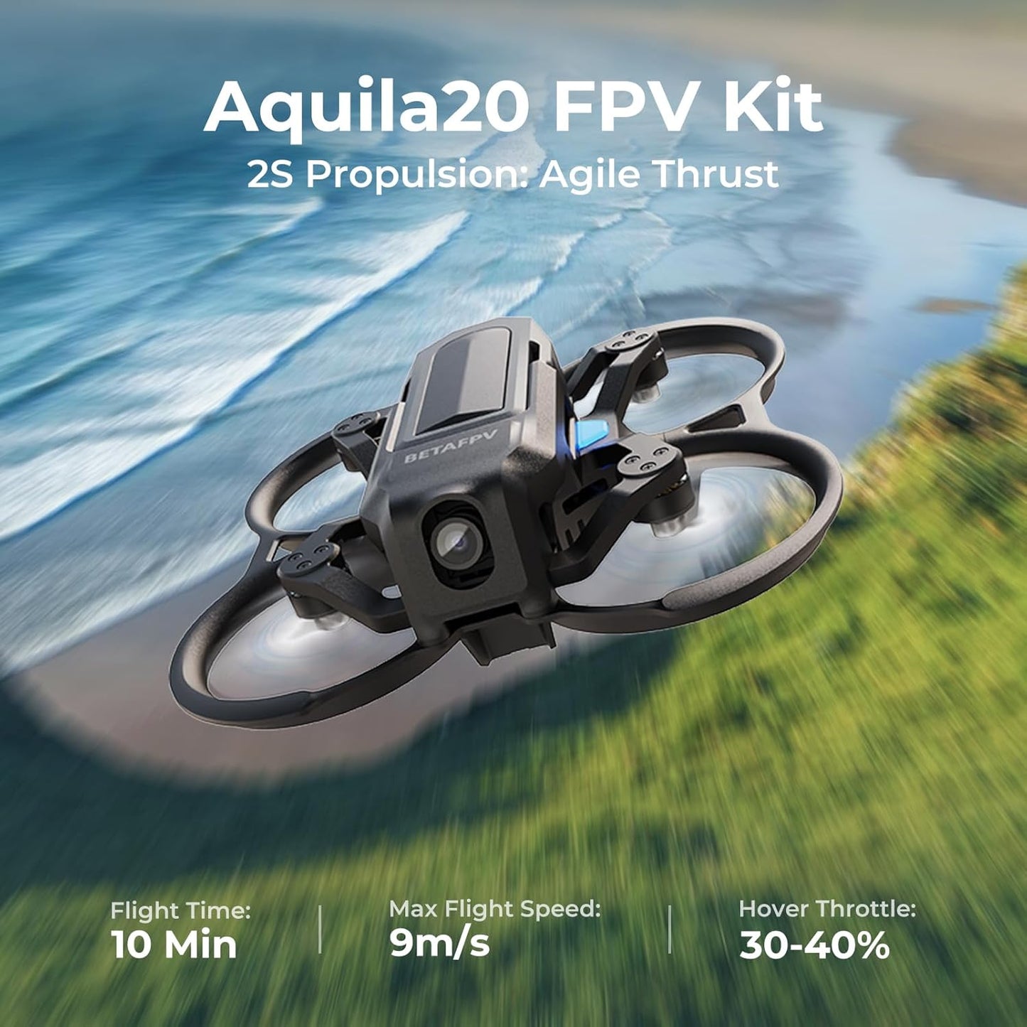 Aquila20 FPV Kit Aquila20 Whoop Drone Literadio 4 SE Radio Transmitter VR04 FPV Goggles Supported 3 Modes 2S Power System FPV Drone Advanced RTF Indoor Outdoor