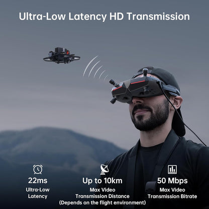 Walksnail Avatar HD FPV Goggles X – 1080P Ultra-Wide Screen, 50° FOV, Head Tracking, Immersive Flight Experience, HDMI/AV Input, Compatible FPV Drone Goggles for All Walksnail VTX Kits