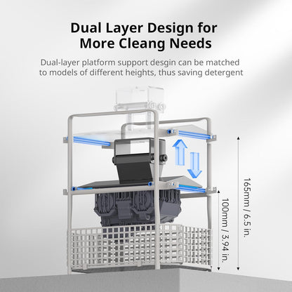 Wash and Cure Station 3.0, Resin 3D Printer Post-Process for Most LCD/SLA/MSLA/DLP Resin Printer, Detergent Saving&Dual Cleaning and Curing Models