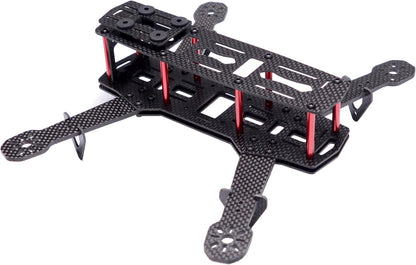250Mm FPV Racing Drone Frame 5 Inch Carbon Fiber Quadcopter Frame Kit with 4Mm FPV Frame Arms+Lipo Battery Strap