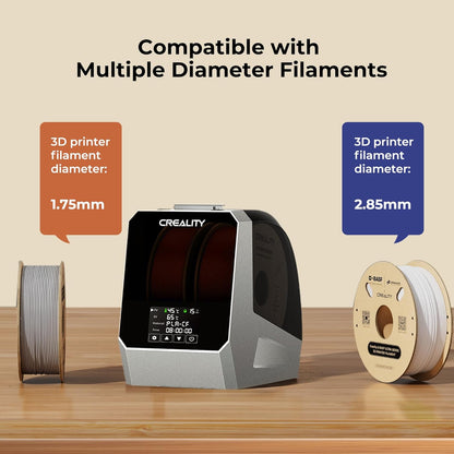 Filament Dryer Box,Dual-Spool  Space Pi Filament Dryer plus with 360° Fast Heating & PTC Heater,4" Touch Screen,Compatible Pla,Silk Pla,Abs,Petg,Tpu,Nylon,Asa,Pc,Pa & More