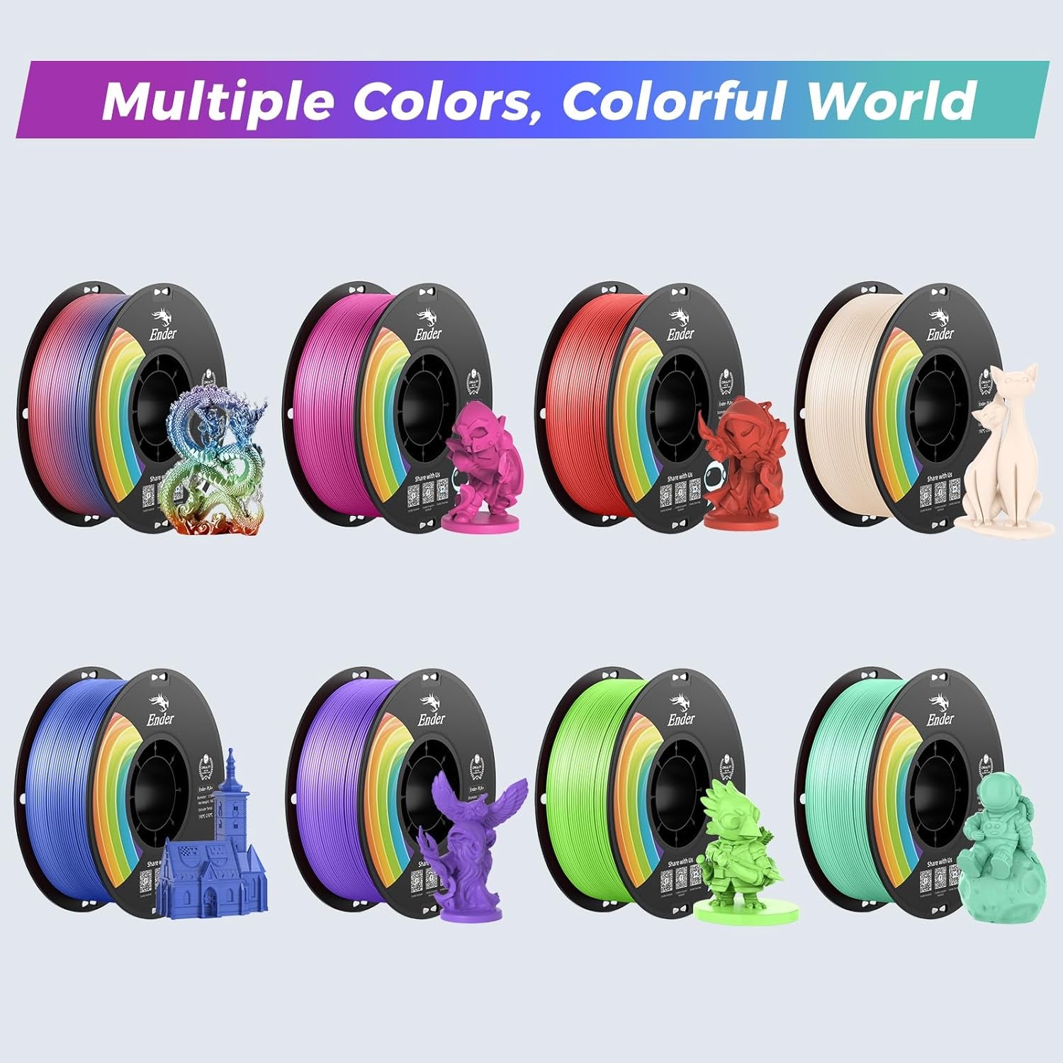 3D Printer Filament, Rainbow PLA+ Filament 1.75Mm, Multicolor PLA plus Strong Toughness Dimensional Accuracy +/- 0.03Mm, PLA Pro for Most 3D Printer, 1KG Spool(2.2Lbs)