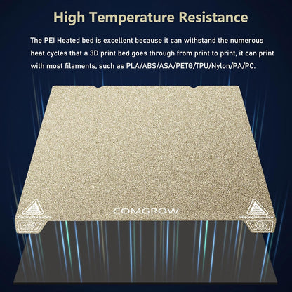 Ender 3 V3 KE PEI Spring Steel 235X235Mm, Texture PEI Sheet Magnetic Flexible Heated Bed, Ender 3 V3 SE Build Plate for Creality K1C/K1/Ender 3 V3/Ender 3/Ender 3 Pro/Ender 3 V2/Ender 3 V2 Neo