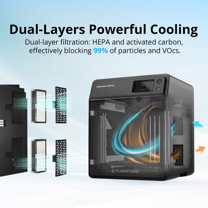 Flashforge Adventurer 5M Pro 3D Printer, 600mm/s High Speed Printing, Auto Leveling, Direct Drive Extruder, 220x220x220mm Build Volume