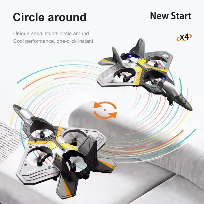 V17 RC Remote Control Airplane 2.4G Remote Control Fighter Hobby Plane Glider Airplane EPP Foam Toys RC Drone Kids Gift Rcplane