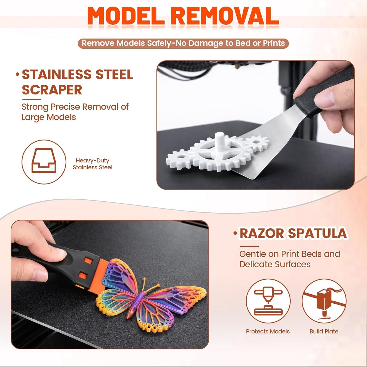 50Pcs 3D Printer Tool Kit & Accessories – Nozzle Cleaning Tools, Scrapers, Files, Wire Cutter, Craft Knife, Tube Cutter, Wrench & Tweezers – Complete Starter Kit with Tool Bag for Cleaning & Finishing