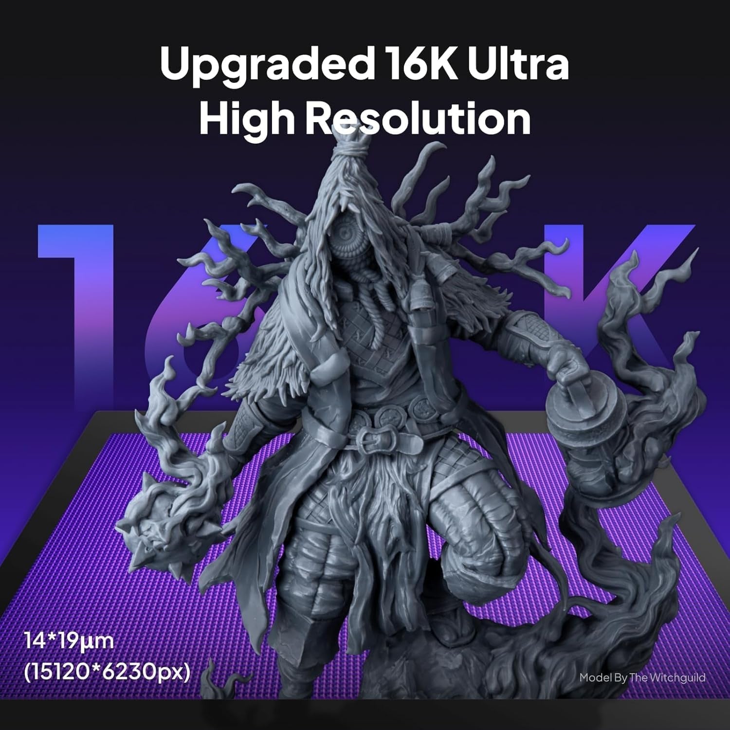 Saturn 4 Ultra 16K Resin 3D Printer, 10" 16K Mono LCD Resin Printer with Smart Mechanical Sensor, Heated Resin Tank, Auto-Leveling, 150Mm/H Fast Printing, Print Size 8.33 X 4.66 X 8.66 Inch