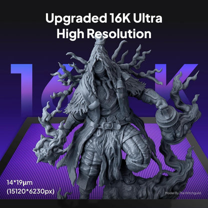 Saturn 4 Ultra 16K Resin 3D Printer, 10" 16K Mono LCD Resin Printer with Smart Mechanical Sensor, Heated Resin Tank, Auto-Leveling, 150Mm/H Fast Printing, Print Size 8.33 X 4.66 X 8.66 Inch