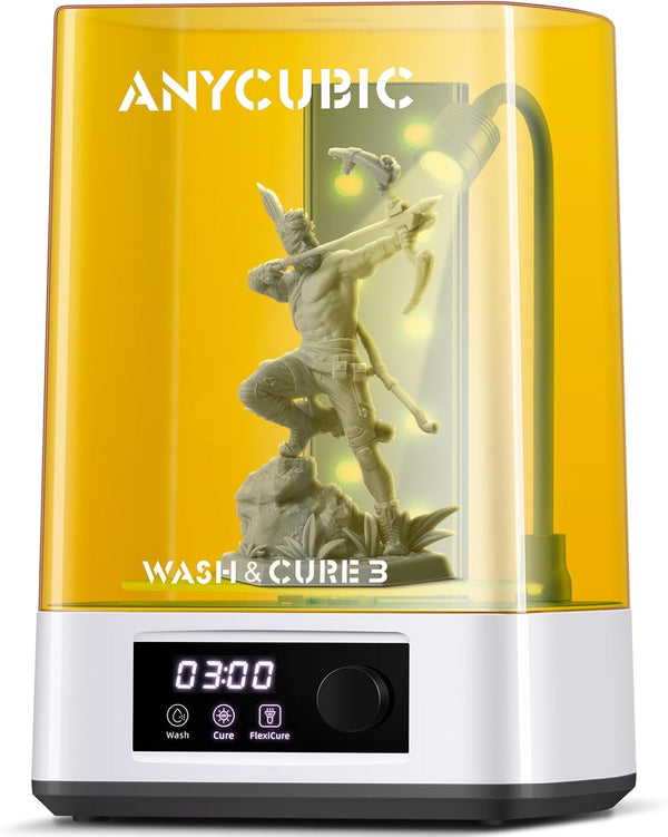 Wash and Cure Station 3.0, Resin 3D Printer Post-Process for Most LCD/SLA/MSLA/DLP Resin Printer, Detergent Saving&Dual Cleaning and Curing Models