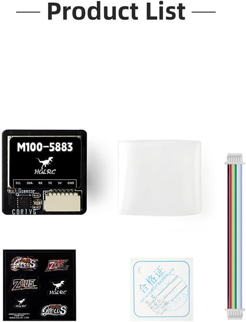 M100-5883 Compass Module, Upgraded 10Th Generation Chip Compatible with FPV Fixed-Wing UAV