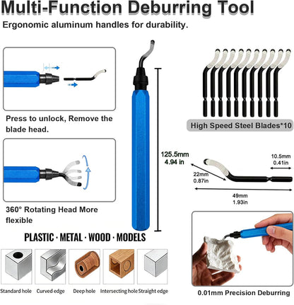 91PCS 3D Printer Tools Kit, 3D Printing Tool Set with Nozzle Cleaning, Removal, Deburring, Finishing Tools, Complete Post-Processing Tool Kit for 3D Printers for FDM & SLA Printers