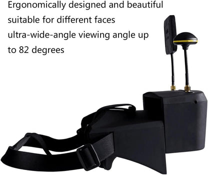 EV800D FPV Goggles with DVR 5.8G 40CH 5 Inch 800X480 Build in Antenna Battery for Analog FPV Camera and Transmitter FPV Drone RC Car