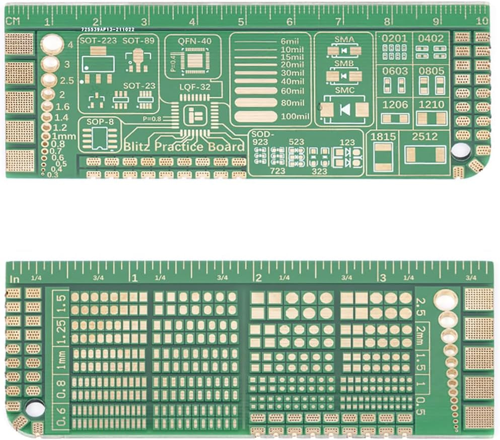 3PCS FPV Soldering Practice Board Soldering Practice PCB for FPV Drone Quadcopter Beginners for Flight Controller ESC Soldering Practice