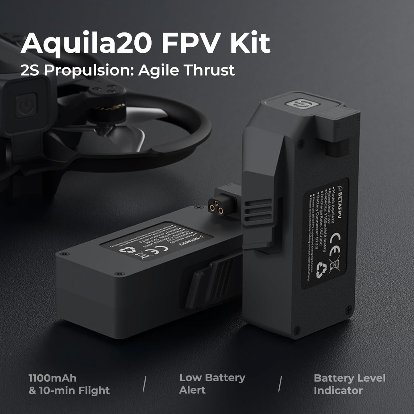 Aquila20 FPV Kit Aquila20 Whoop Drone Literadio 4 SE Radio Transmitter VR04 FPV Goggles Supported 3 Modes 2S Power System FPV Drone Advanced RTF Indoor Outdoor