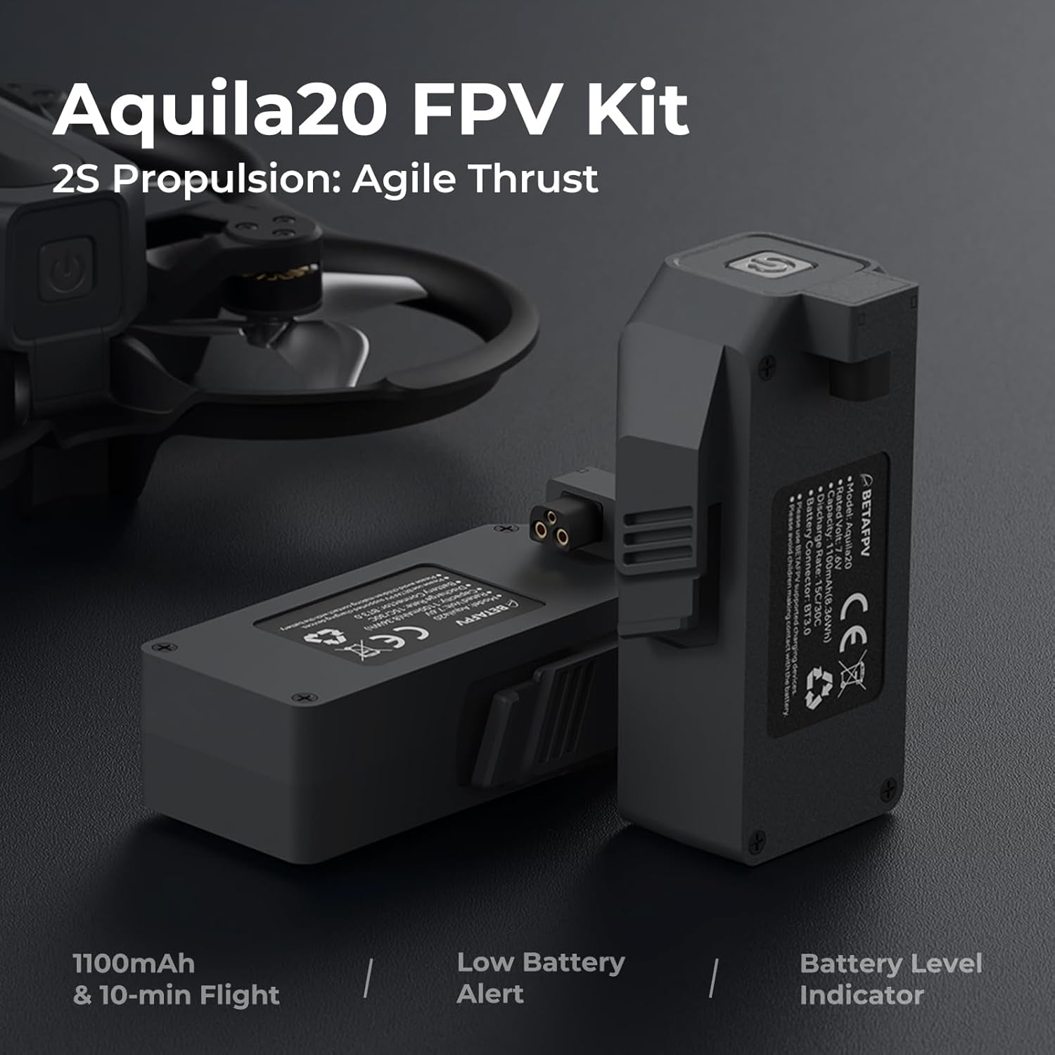 Aquila20 FPV Kit Aquila20 Whoop Drone Literadio 4 SE Radio Transmitter VR04 FPV Goggles Supported 3 Modes 2S Power System FPV Drone Advanced RTF Indoor Outdoor