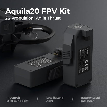Aquila20 FPV Kit Aquila20 Whoop Drone Literadio 4 SE Radio Transmitter VR04 FPV Goggles Supported 3 Modes 2S Power System FPV Drone Advanced RTF Indoor Outdoor
