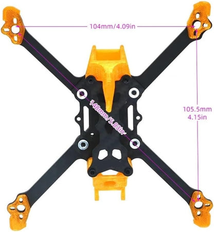 3.5Inch Carbon Fiber FPV Frame Kit with 3D Print Ultralight Compatible for Racing Freestyle Quadcopter Drone Builds