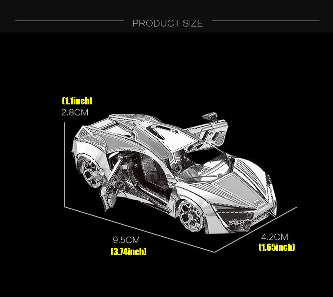DIY 3D Car Metal Model Puzzle 3D Laser Cut Jigsaw Craft Kits 3D Metal Model Kit for Adults Birthday Gift Collection Brain Teaser Puzzles
