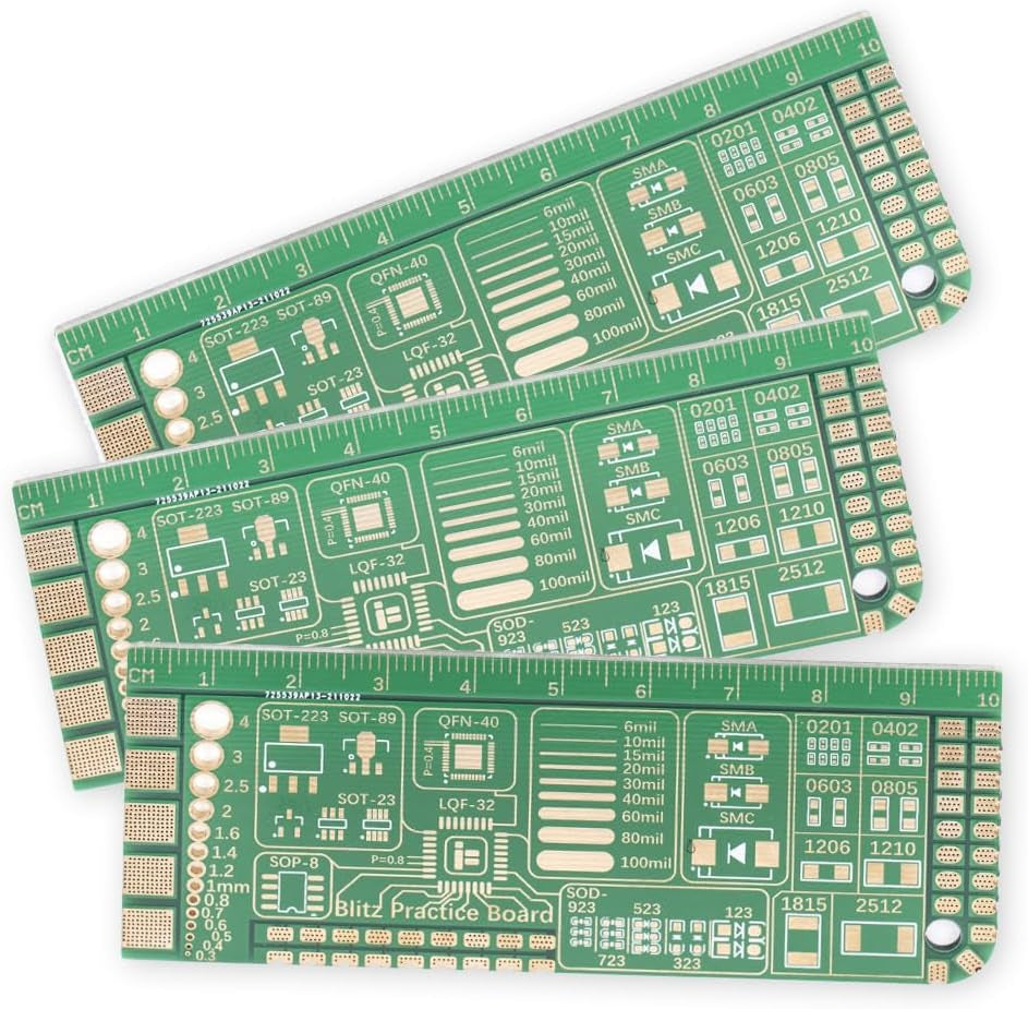 3PCS FPV Soldering Practice Board Soldering Practice PCB for FPV Drone Quadcopter Beginners for Flight Controller ESC Soldering Practice