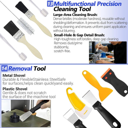 262 Pcs Large 3D Printer Tool Set (W/Tool Bag) – Integrates Basic Model Tools, Multi-Spec Nozzle Cleaning Kit & Mini Electric Grinder, Meets Full-Process Model Needs (Removal, Trimming, Finishing).
