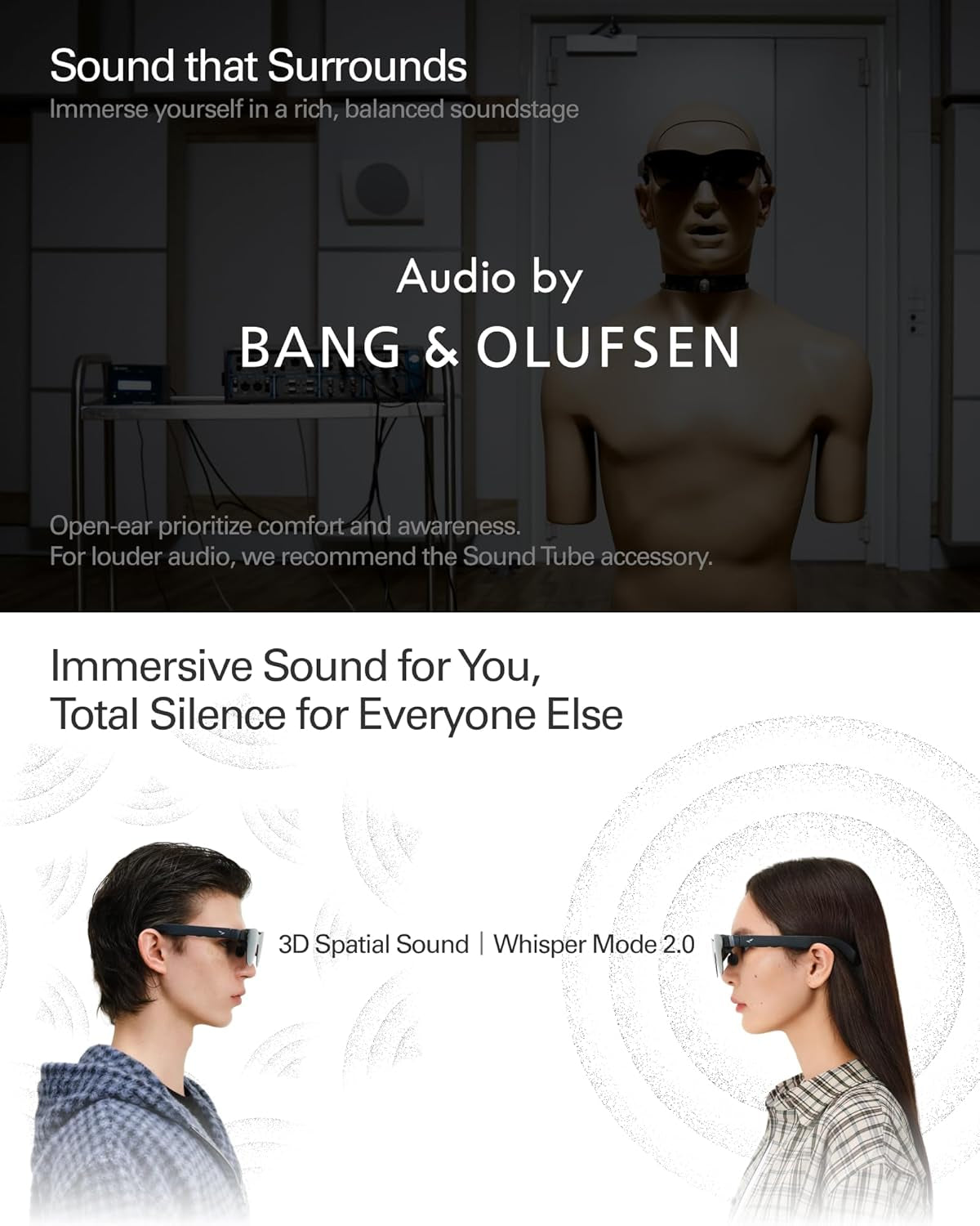 Air 4 Pro AR/XR Glasses - 201" HDR10 Video Display, Vision 4000 Chip, Audio by Bang & Olufsen, 3D Movies & Gaming Smart Glasses for Iphone 17,16,15/Android/Switch 2/Mac/Ps4/5-4 Pro