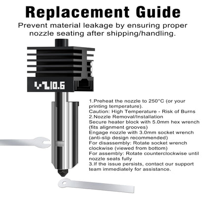 4Pack 0.2/0.4/0.6/0.8MM H2 Series/P2S Hotend for Bambu Lab H2D/H2S/H2C Combo/P2S 3D Printer, High Temperature Quick Swap Hardened Steel Nozzle Replacement 3D Printer Extruder