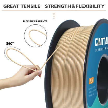 3D Printer Filament, Bone White Pla Filament, 1Kg(2.2Lbs) Spool, 1.75Mm Dimension Accuracy +/- 0.03Mm, 3D Printing Filament