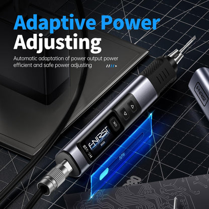 HS-02A 100W Portable Corded Soldering Iron Kit with Storage Case, 3S Fast Heating, 212-842℉, Pre-Set 3 Groups Temperature, 6 F245 Soldering Tips, Smart Soldering Iron Pen for Electronics Repair