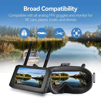 Spotter V2 FPV Camera and Transmitter Kit, 5.8G Micro AIO Cam, OSD, Integrated Mic, FOV170 Degree 700TVL, 40CH, 20MW-200MW Adjustable