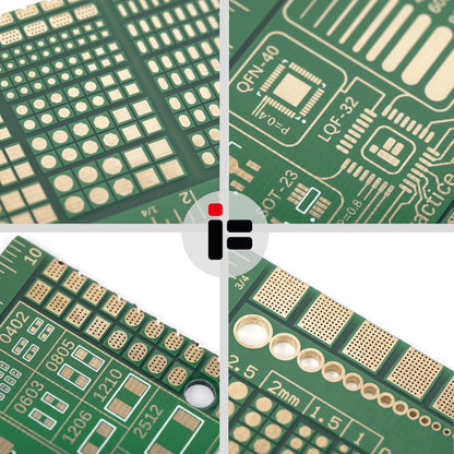 3PCS FPV Soldering Practice Board Soldering Practice PCB for FPV Drone Quadcopter Beginners for Flight Controller ESC Soldering Practice