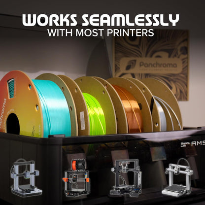 Panchroma PLA Black 3D Printer Filament, 1.75Mm, 1Kg Spool, Easy to Print, High Speed Printing, Tangle Free, AMS Compatible, Perfect for Toys, Decor, Miniatures, Models & Cosplay