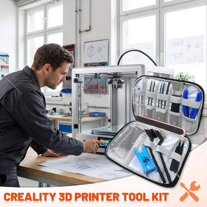 50Pcs 3D Printer Tool Kit & Accessories – Nozzle Cleaning Tools, Scrapers, Files, Wire Cutter, Craft Knife, Tube Cutter, Wrench & Tweezers – Complete Starter Kit with Tool Bag for Cleaning & Finishing