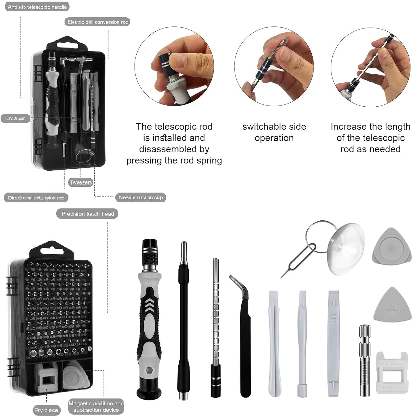 212Pcs 3D Printer Tool Kit with 3D Printer Accessories Bring Tool Box Includes Deburring Ideal for Disassembly Cleaning and Precision Machining Toolboxes