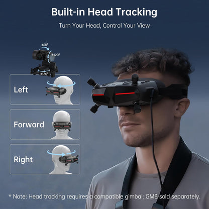 Walksnail Avatar HD FPV Goggles X – 1080P Ultra-Wide Screen, 50° FOV, Head Tracking, Immersive Flight Experience, HDMI/AV Input, Compatible FPV Drone Goggles for All Walksnail VTX Kits