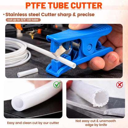 50Pcs 3D Printer Tool Kit & Accessories – Nozzle Cleaning Tools, Scrapers, Files, Wire Cutter, Craft Knife, Tube Cutter, Wrench & Tweezers – Complete Starter Kit with Tool Bag for Cleaning & Finishing