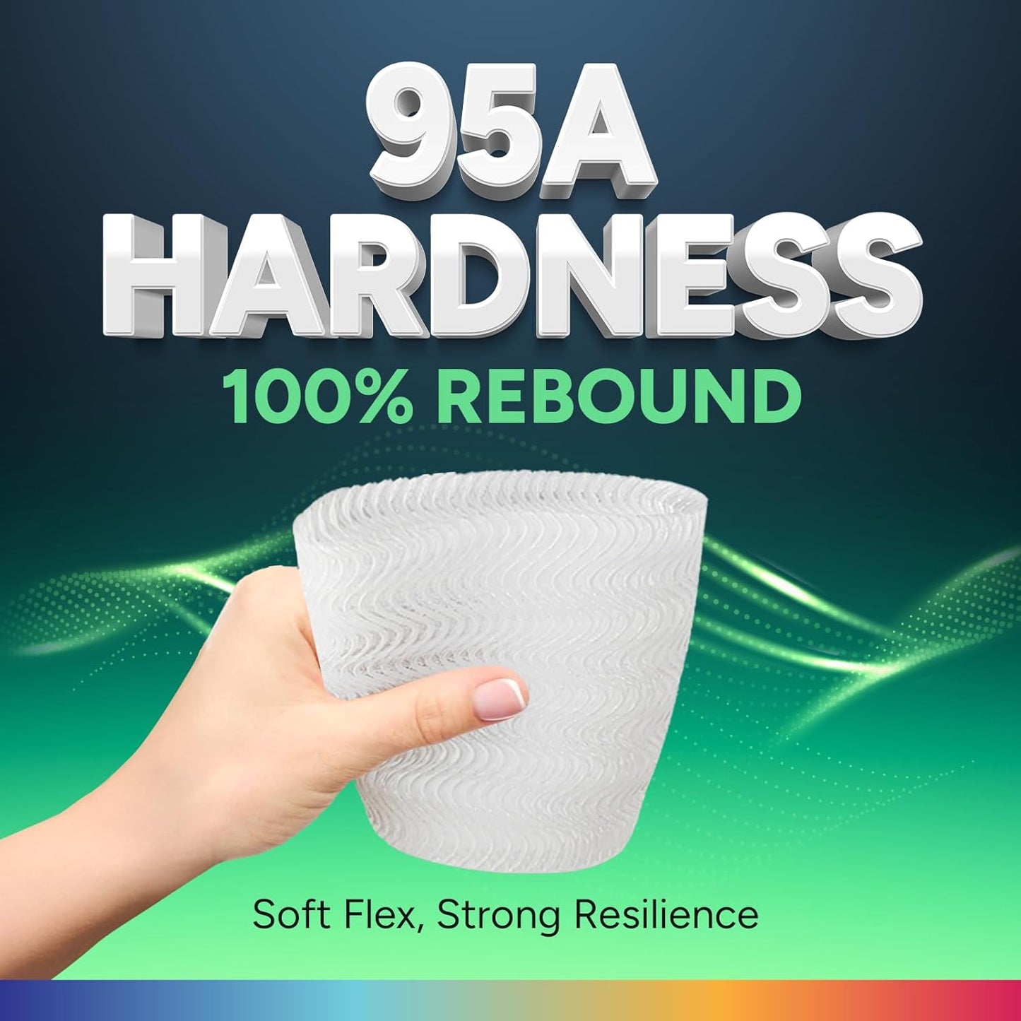 TPU Filament 1.75Mm Flexible Roll, 95A Soft 3D Printer Filament, 1Kg Spool (2.2 Lbs), Fit Most FDM Printer (TPU White)