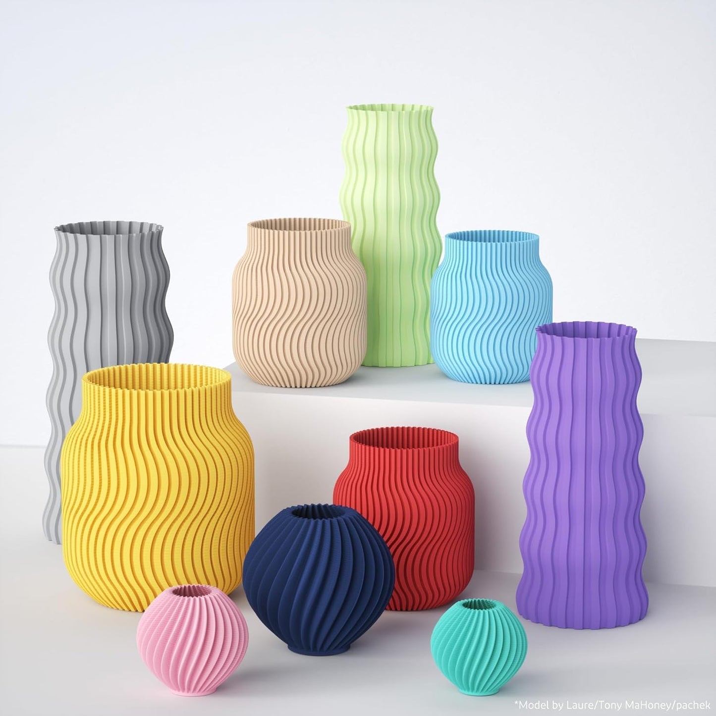 Matte PLA Filament Bundle 4KG, 1.75Mm 3D Printer Filament Dimensional Accuracy +/- 0.02Mm, 1Kg Carboard Spool (2.2Lbs) Fits for Most FDM 3D Printers(Black, White, Navy Blue, Ruby Red)