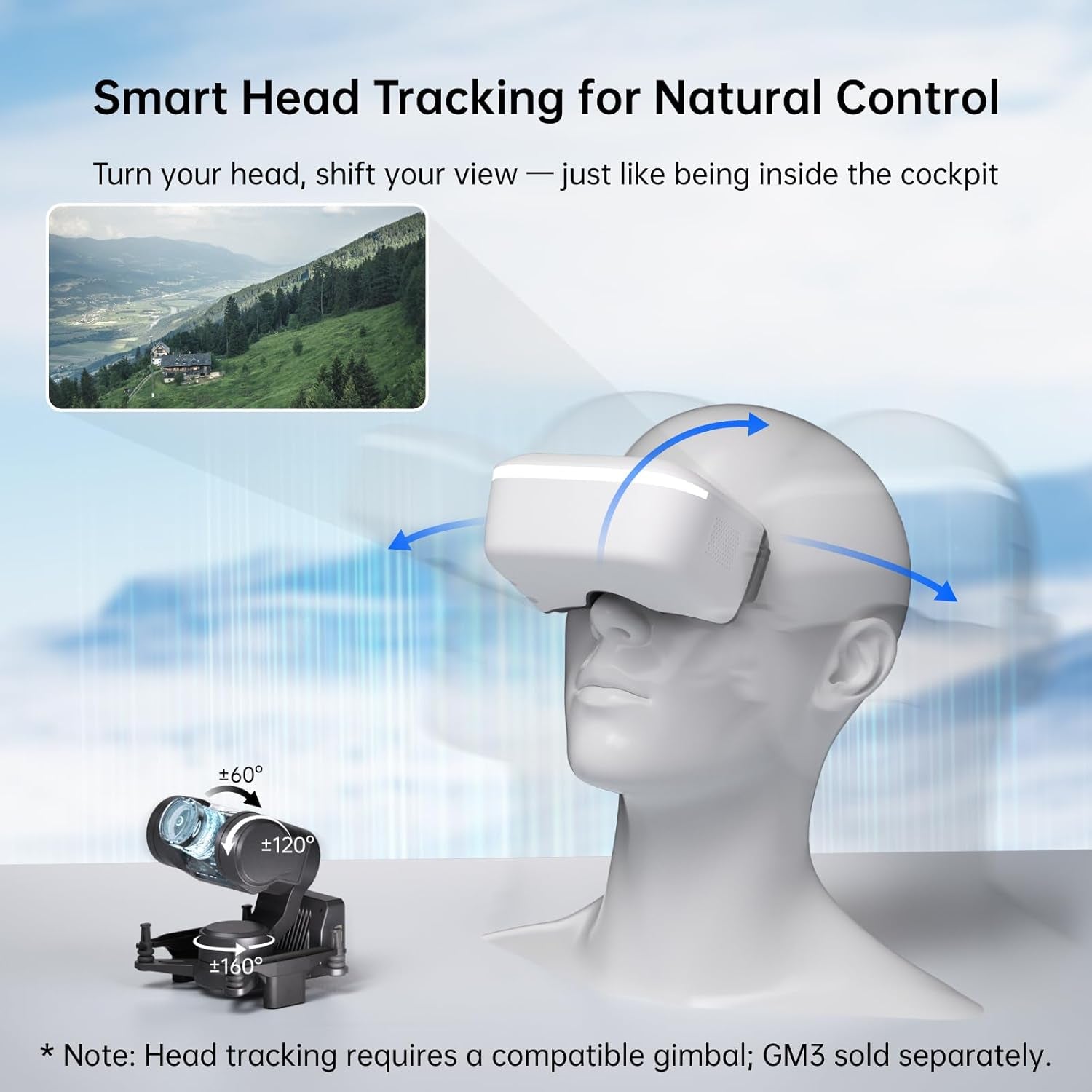 Walksnail Avatar HD FPV Goggles L – 1080P 4.5-Inch Screen, Head Tracking, Immersive Flight Experience, PPM Signal, Micro SD Slot, Lens Customization, Compatible with All Walksnail VTX Kits