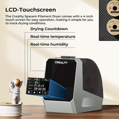 Filament Dryer Box,Dual-Spool  Space Pi Filament Dryer plus with 360° Fast Heating & PTC Heater,4" Touch Screen,Compatible Pla,Silk Pla,Abs,Petg,Tpu,Nylon,Asa,Pc,Pa & More