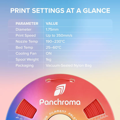 Panchroma PLA Black 3D Printer Filament, 1.75Mm, 1Kg Spool, Easy to Print, High Speed Printing, Tangle Free, AMS Compatible, Perfect for Toys, Decor, Miniatures, Models & Cosplay