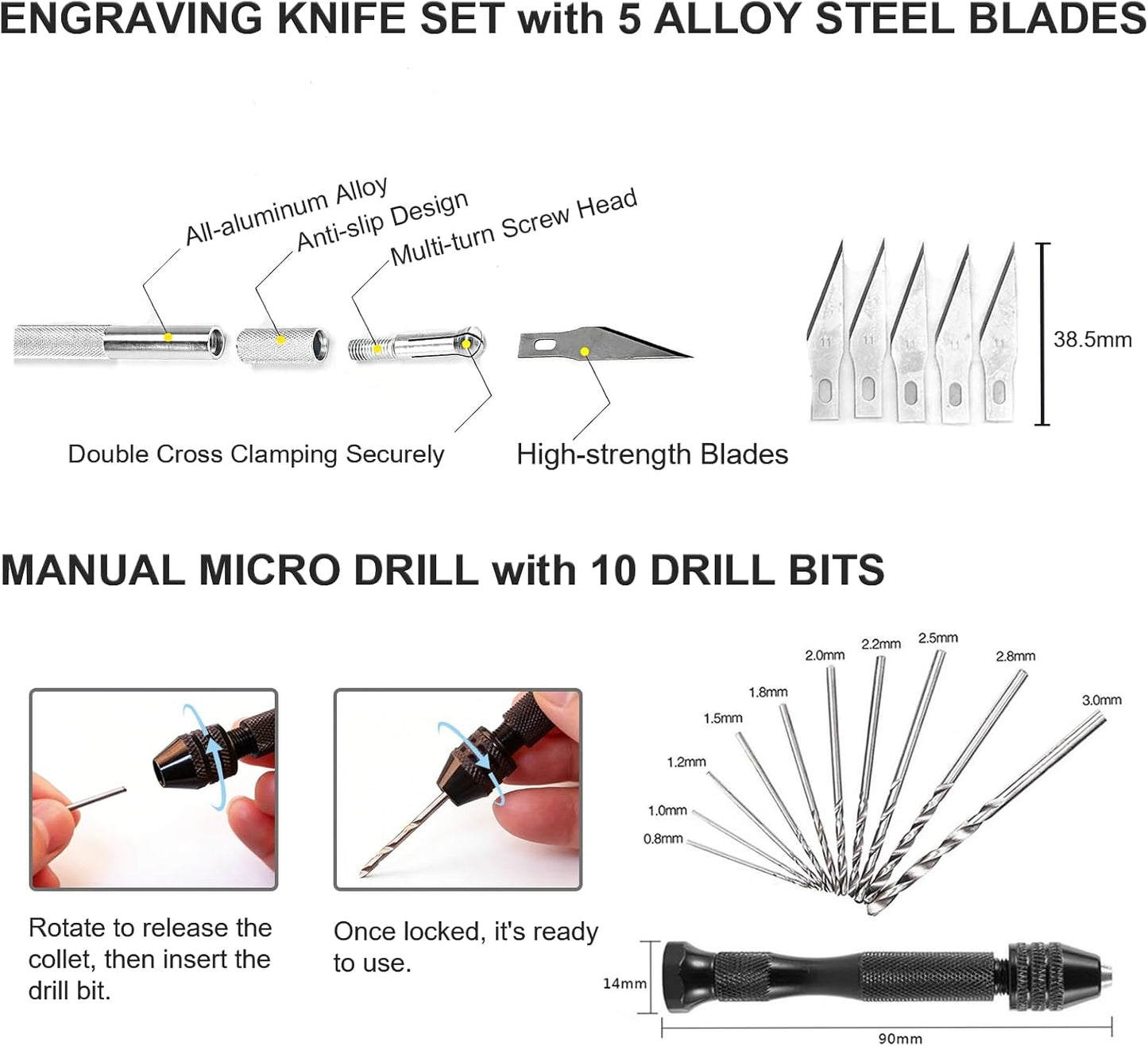 91PCS 3D Printer Tools Kit, 3D Printing Tool Set with Nozzle Cleaning, Removal, Deburring, Finishing Tools, Complete Post-Processing Tool Kit for 3D Printers for FDM & SLA Printers