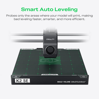 K2 SE 3D Printer, 500Mm/S High-Speed Printing, Support Multi Color 3D Printing Needs CFS, Solid Metal Build, Auto Leveling, Direct Drive Extruder, Quick-Swap Nozzle, 220×215×245Mm Print Size