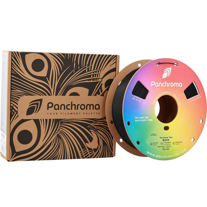 Panchroma PLA Black 3D Printer Filament, 1.75Mm, 1Kg Spool, Easy to Print, High Speed Printing, Tangle Free, AMS Compatible, Perfect for Toys, Decor, Miniatures, Models & Cosplay