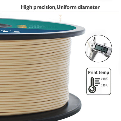 3D Printer Filament, Bone White Pla Filament, 1Kg(2.2Lbs) Spool, 1.75Mm Dimension Accuracy +/- 0.03Mm, 3D Printing Filament