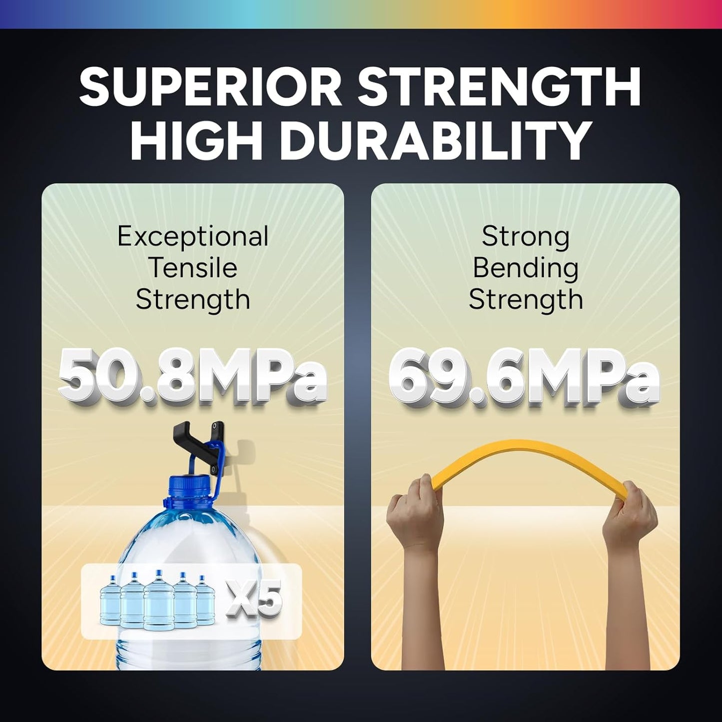 10KG Bundle PETG 3D Printer Filament 1.75Mm, Neatly Wound Durable PETG 10Kg Spool (22.2Lbs), Strong Toughness Filament, Dimensional Accuracy +/- 0.02Mm, Fit Most FDM Printers (Black 10 Pack)