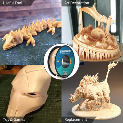 3D Printer Filament, Bone White Pla Filament, 1Kg(2.2Lbs) Spool, 1.75Mm Dimension Accuracy +/- 0.03Mm, 3D Printing Filament